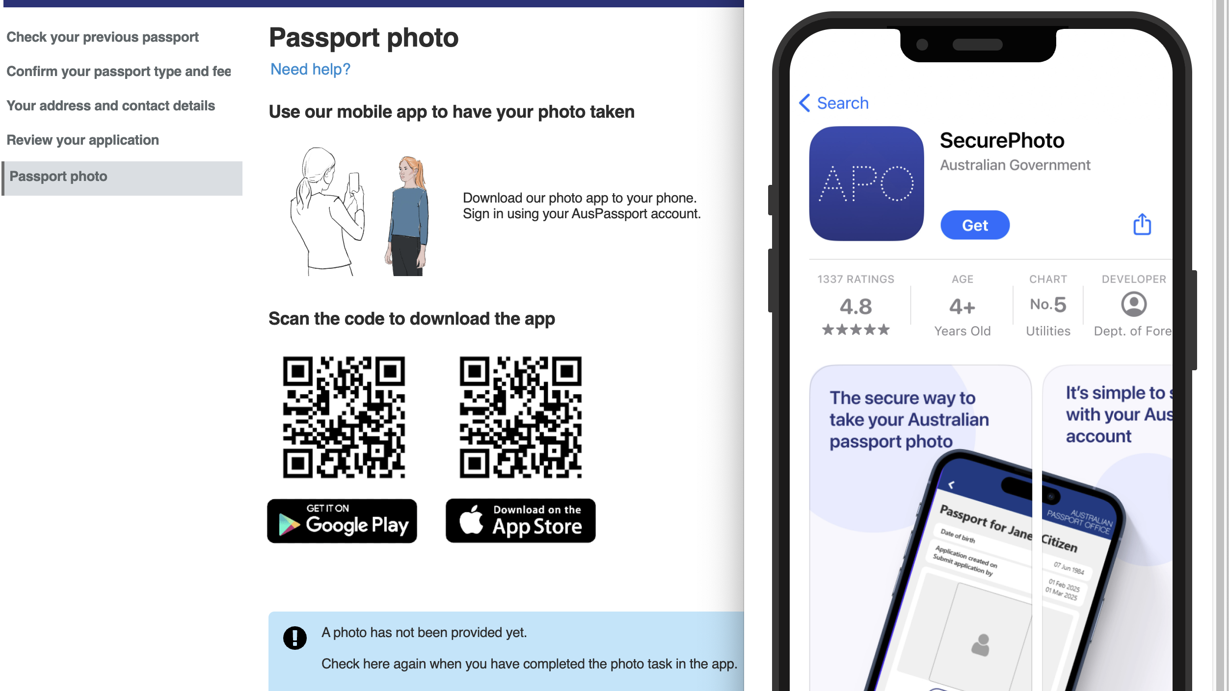Secure Photos for Passports